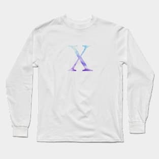 Blue Chi Watercolor Letter Long Sleeve T-Shirt